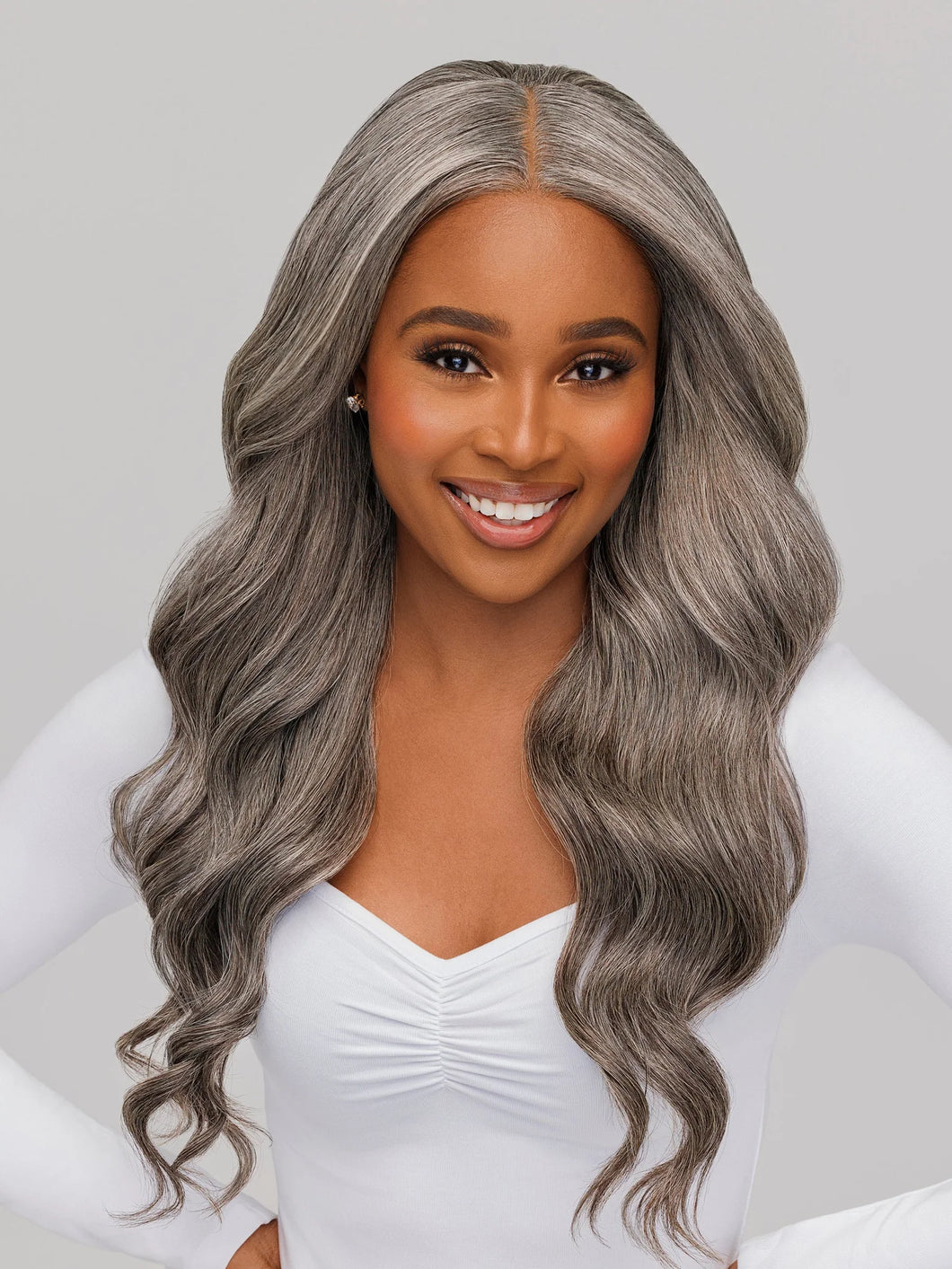 Raw Gray Straight 4X4 Closure Wig